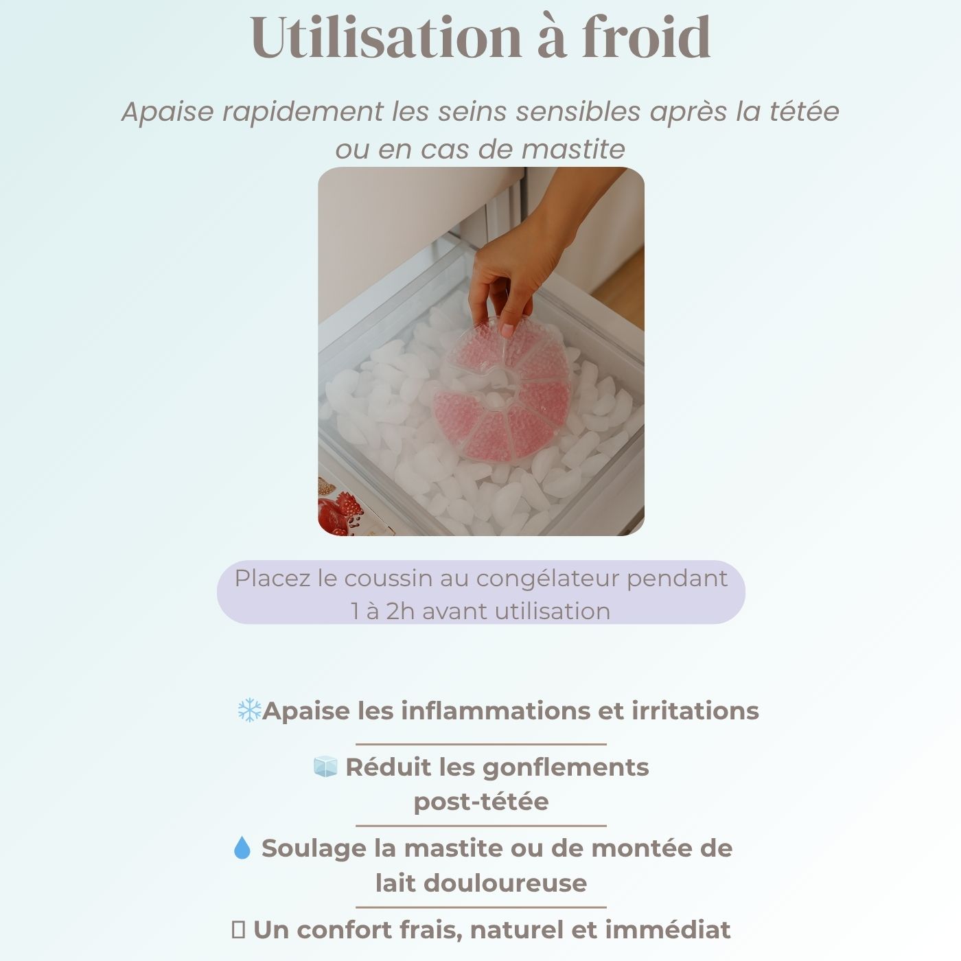 Coussin Thérapeutique Chaud/Froid Isanoa™ – Soulagement Naturel pour Mamans Allaitantes