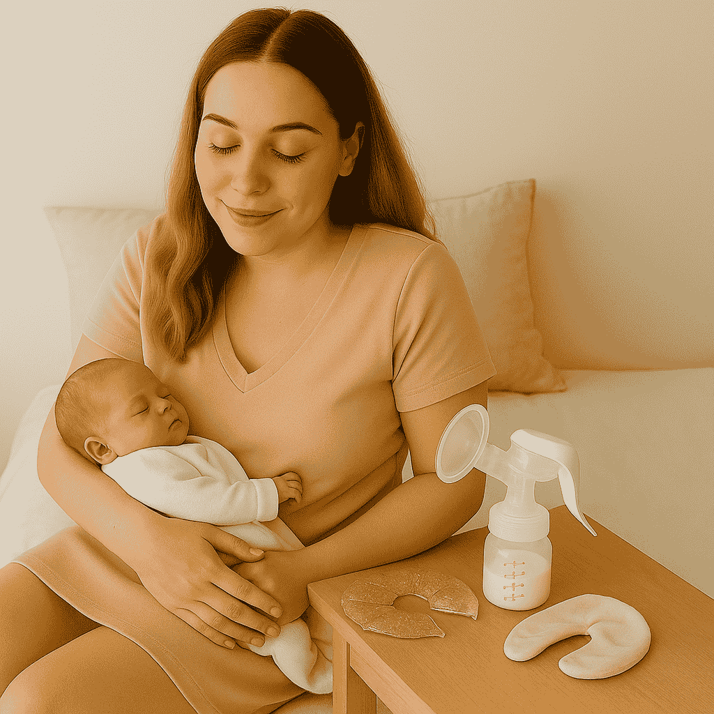 Coussin Thérapeutique Chaud/Froid Isanoa™ – Soulagement Naturel pour Mamans Allaitantes